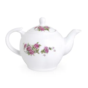 قوری طرح گل قرمز