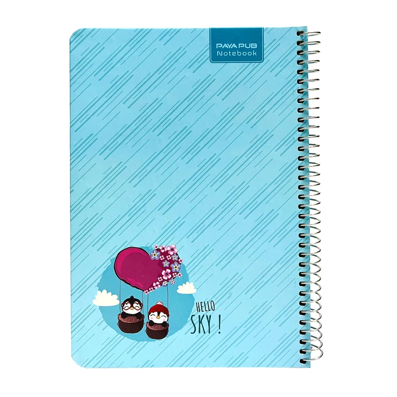 دفتر 80 برگ پایاپاب مدل Hello sky