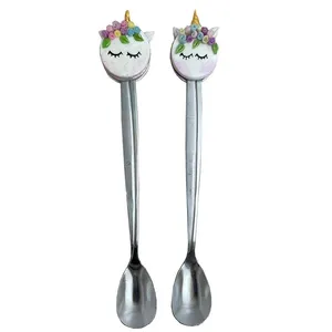 قاشق شربت خوری مدل یونیکورن مجموعه دو عددی