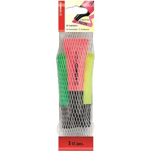 ماژیک علامت گذار 3 رنگ استابیلو مدل NEON