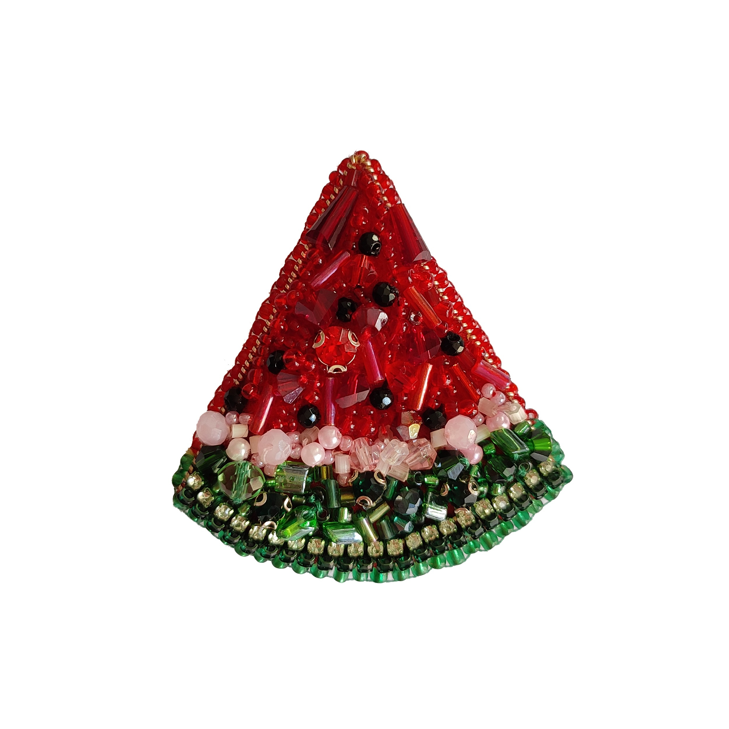 گل سینه دست ساز زنانه مدل هندوانه