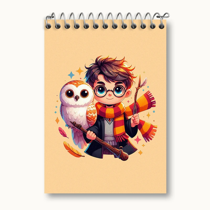 دفتر یادداشت 50 برگ خندالو طرح هری پاتر (Harry Potter) کد N2167