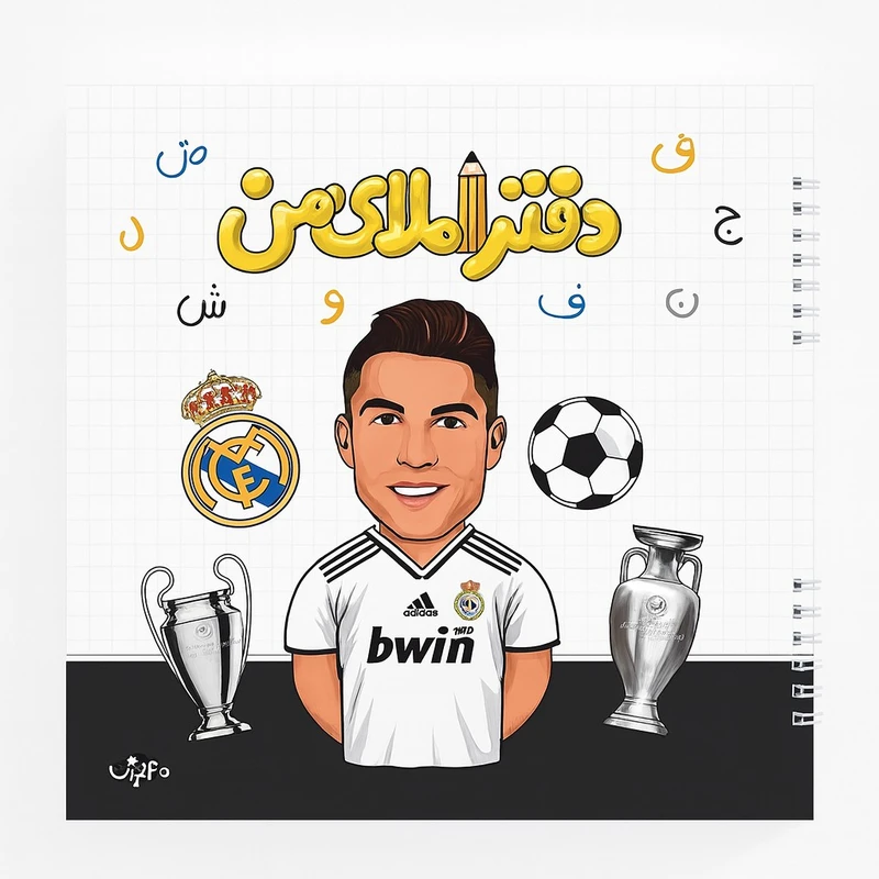 دفتر املا 40 برگ مدل رونالدو