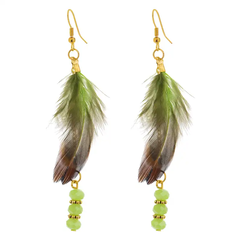 گوشواره زنانه بهار گالری مدل پر طبیعی کد GB207083