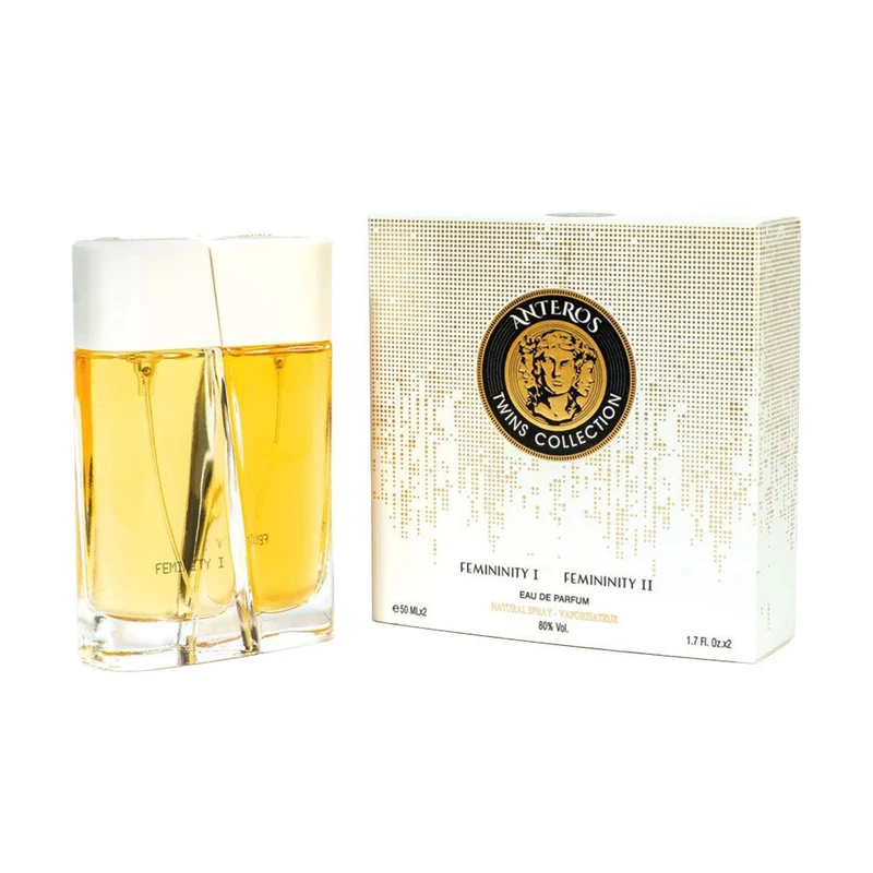 ادوپرفیوم زنانه آنتروس مدل FEMININITY I-II با رایحه شیرین حجم 50 میلی‌لیتر بسته 2 عددی