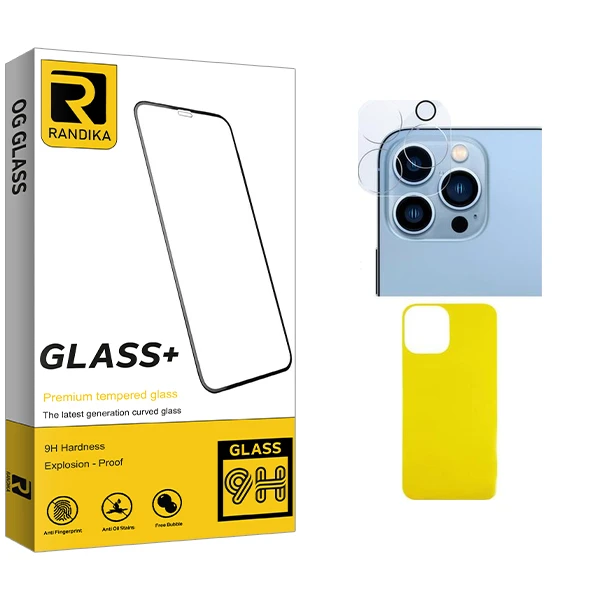محافظ پشت گوشی راندیکا مدل Glass FLL مناسب برای گوشی موبایل اپل iPhone 11 ProMax  به همراه محافظ لنز دوربین