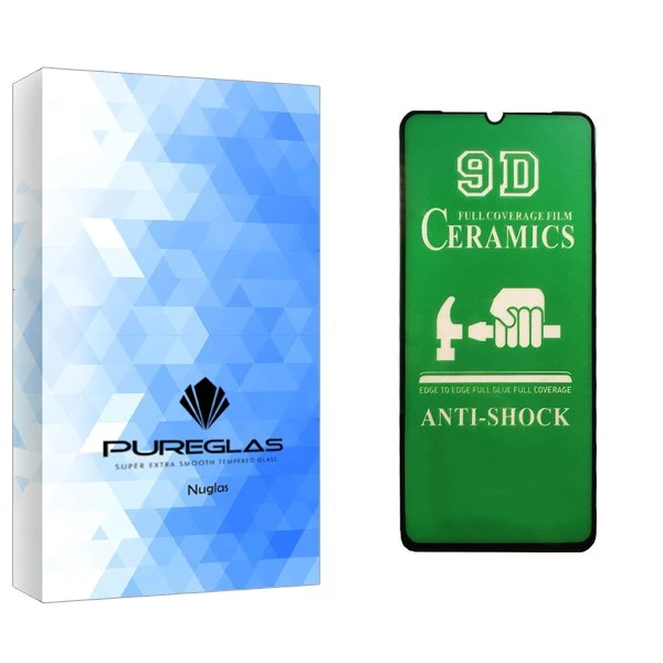 محافظ صفحه نمایش سرامیکی پیور گلس مدل NueGlas Anti Shock مناسب برای گوشی موبایل شیائومی CC9 Pro / Note 10 / Note 10 Pro / Note 10 Lite