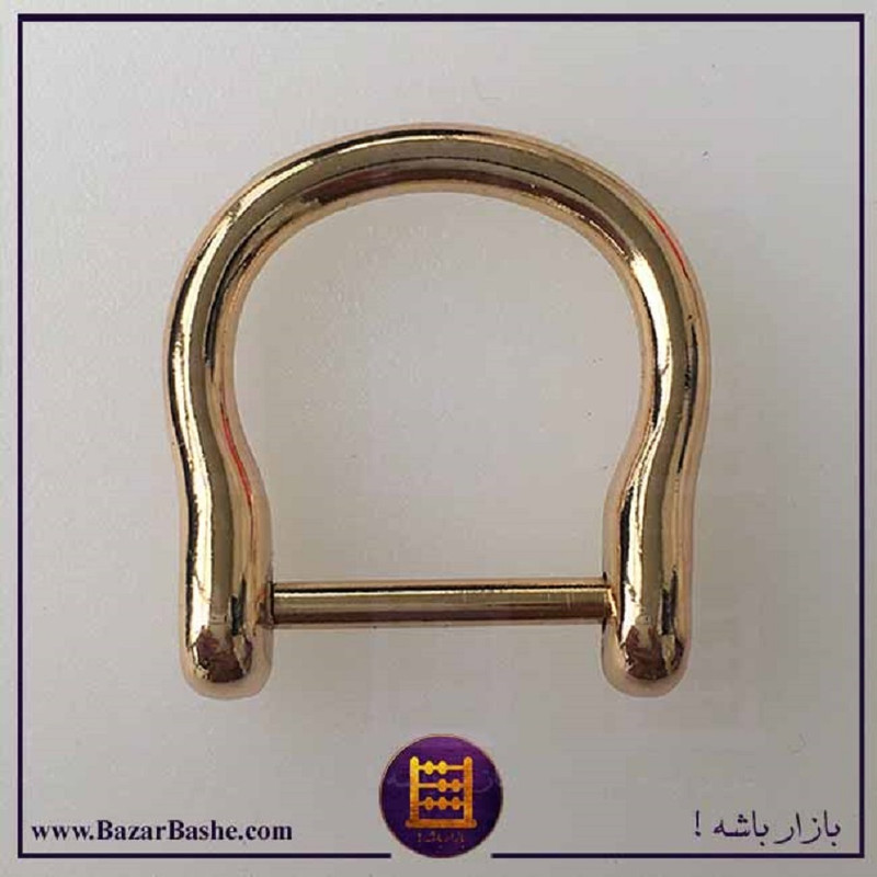 حلقه پیچی مدل اعلاء طرح نعلی کد Rnd_2Goldpinx5 بسته 5 عددی