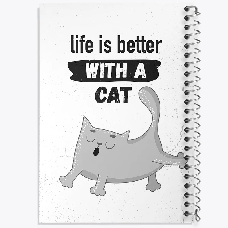 دفتر لیست خرید 50 برگ خندالو طرح گربه بامزه کد N1070