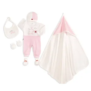 ست 7 تکه لباس نوزادی پاپو مدل گیفت نهنگ