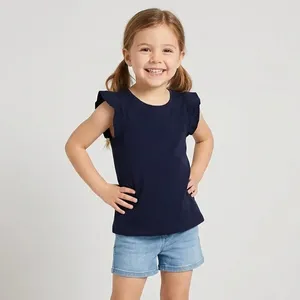 بلوز آستین تا روی شانه یقه گرد دخترانه لوپیلو مدل 150