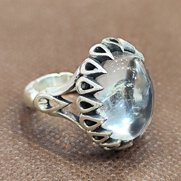 انگشتر نقره مردانه مدل سنگ در نجف کد 2311