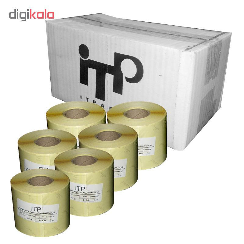برچسب پرینتر لیبل زن آی تی پی مدل 1/ITP5080 کاغذی سفید 6 رول 1000 عددی