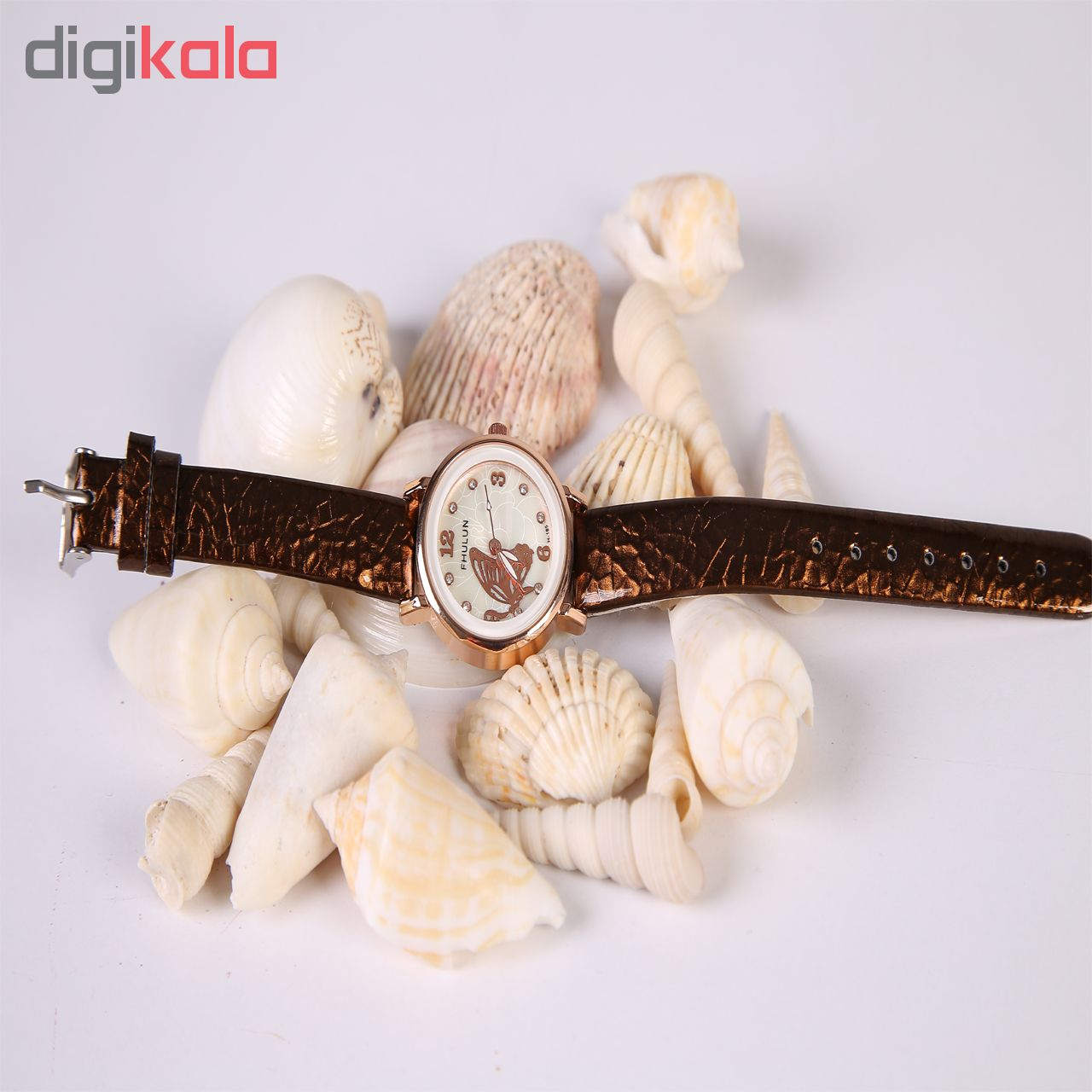 ساعت مچی عقربه ای زنانه فولون مدل پروانه ای کد 01