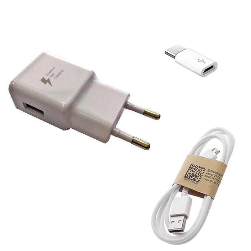 شارژر دیواری مدل EP-TA200wew به همراه کابل micro USB و مبدل USB-C