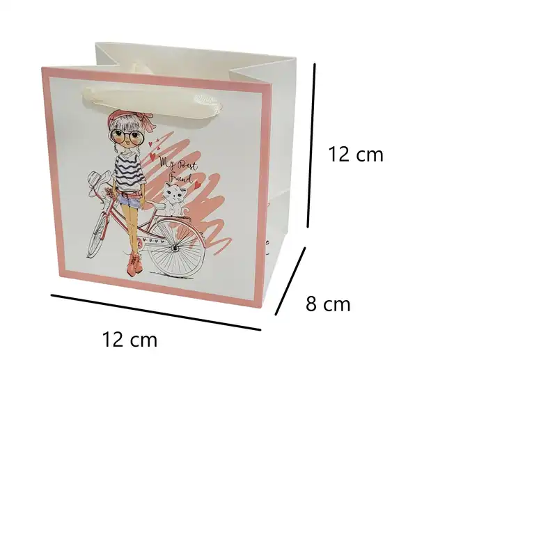 پاکت هدیه مدل دختر و گربه کد 11100626