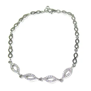 دستبند نقره  گالری رویتال طرح  برگ 