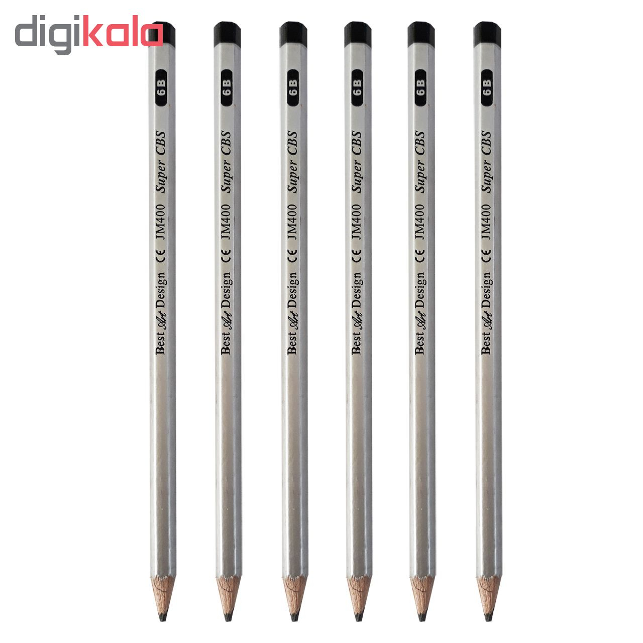 مداد طراحی سی بی اس مدل JM400-B6 بسته 6 عددی