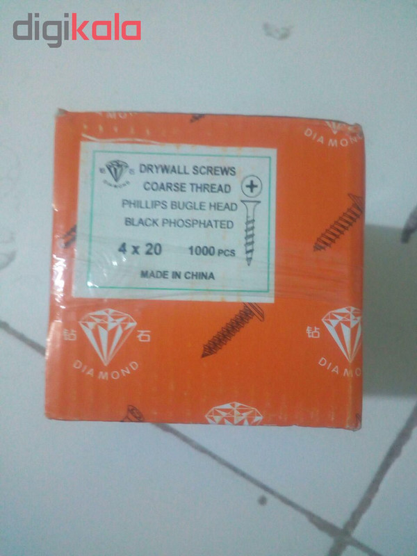 پیچ ام دی اف دیاموند کد mdf-4-20 بسته 1000 عددی