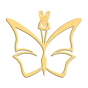 آویز گردنبند طلا 18 عیار زنانه فرشته مدل پروانه WNL-000509
