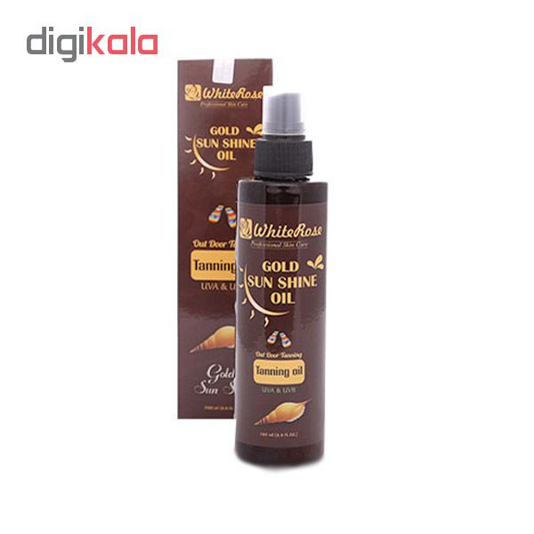 روغن آفتاب وایت رز مدل گلد سان شان حجم 200 میلی لیتر