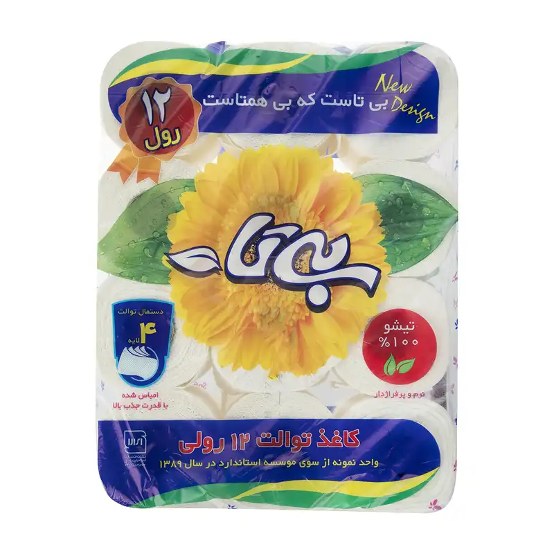 دستمال توالت بی تا بسته 12 عددی