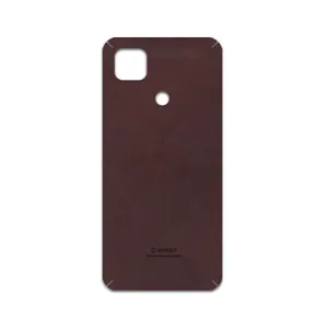 MAHOOT Matte-Dark-Brown-Leather Cover Sticker for Xiaomi Redmi 9C NFC