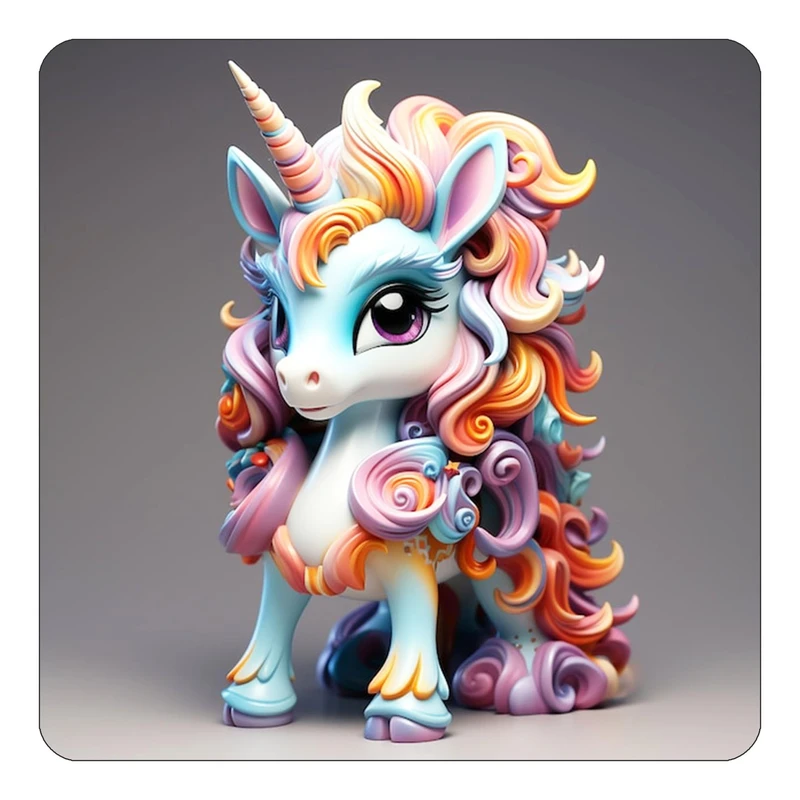 مگنت کاکتی طرح اسب تک شاخ و یونیکورن مدل mp30179