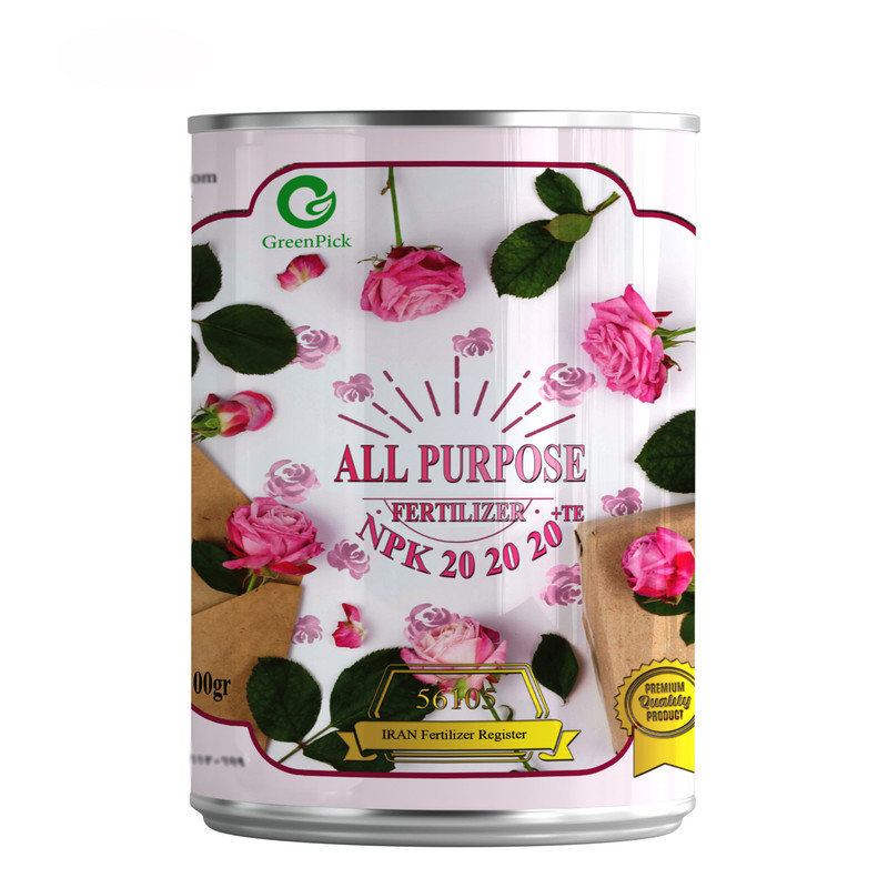 کود سه بیست گرین پیک مدل NPK20-20-20 وزن 100 گرم