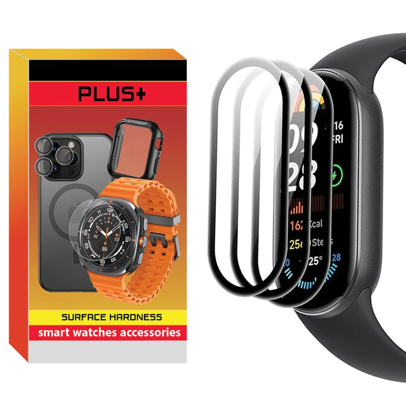 محافظ صفحه نمایش نانو پلاس مدل Pmma-PL مناسب برای ساعت هوشمند شیائومی Mi band 9 بسته سه عددی