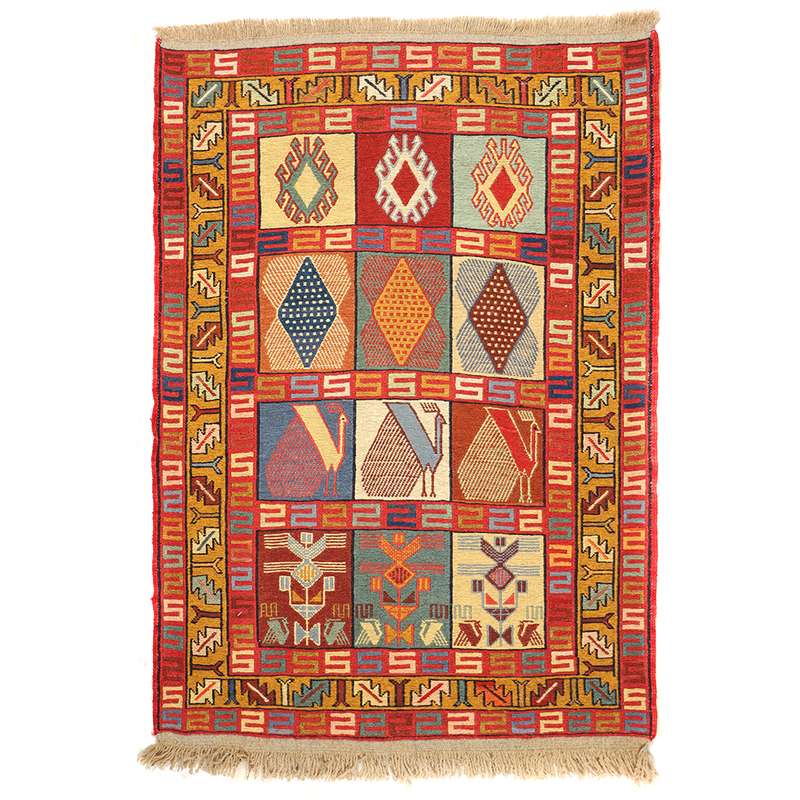    گلیم دستبافت نیم متری مدل ورنی کد 141220