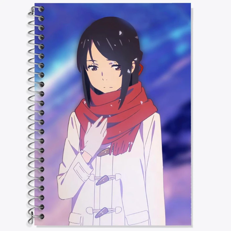 دفتر لغت 50 برگ خندالو مدل میتسویا میامیزو انیمه یورنیم Your Name کد 16244