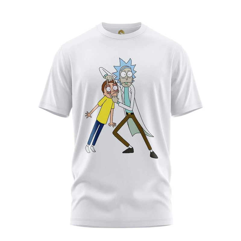 تی شرت آستین کوتاه مردانه هومرو مدل TW229 طرح ریک و مورتی