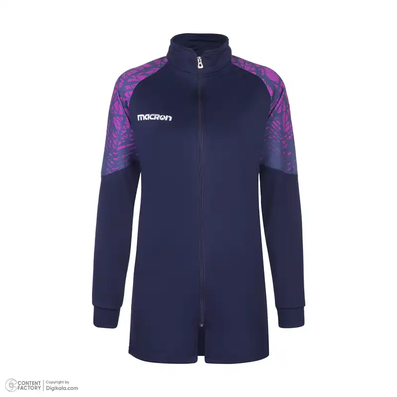 ست گرمکن و شلوار ورزشی زنانه مکرون مدل تورین رنگ سرمه ای