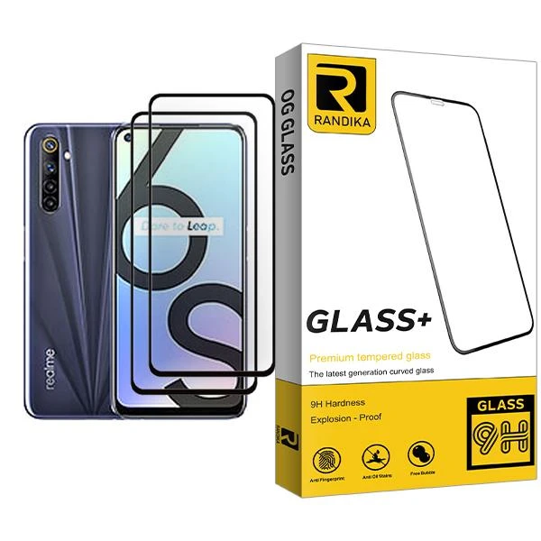 محافظ صفحه نمایش راندیکا مدل Randika Glass MIX002 مناسب برای گوشی موبایل ریلمی 6S بسته دو عددی
