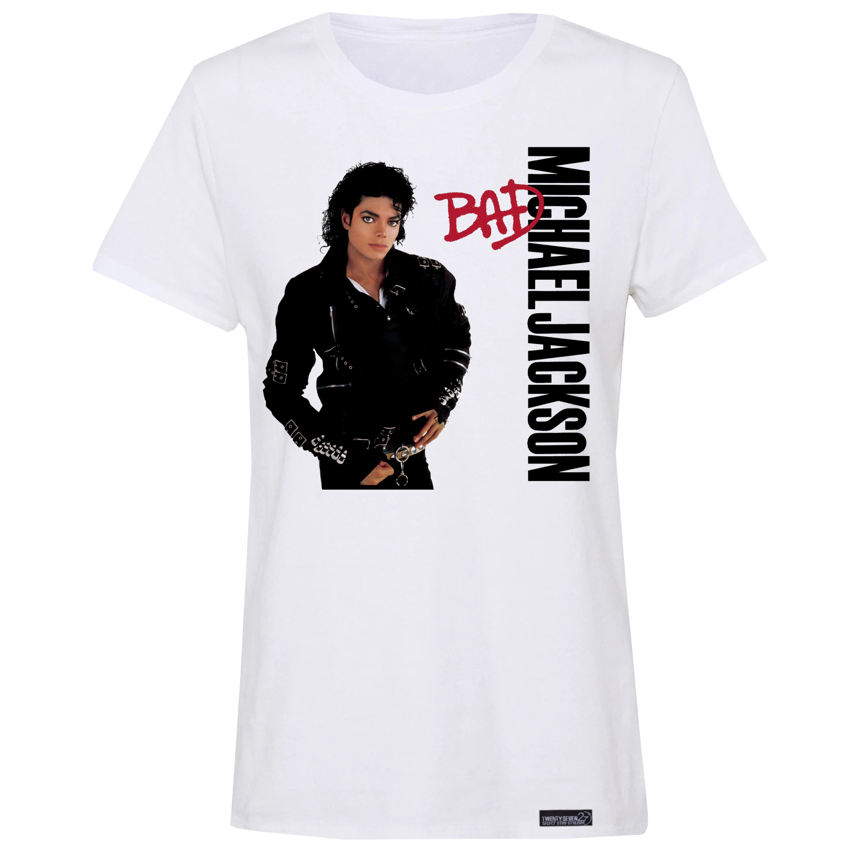 تی شرت آستین کوتاه زنانه 27 مدل Michael Jackson Bad کد MH101