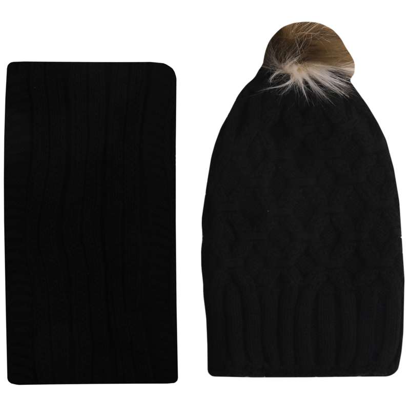 ست کلاه و شال گردن بافتنی مدل PJ-107847