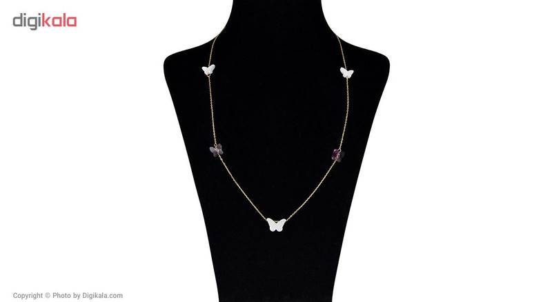 نیم ست طلا 18 عیار زنانه مایا ماهک مدل MS0389 پروانه صدف و سواروسکی