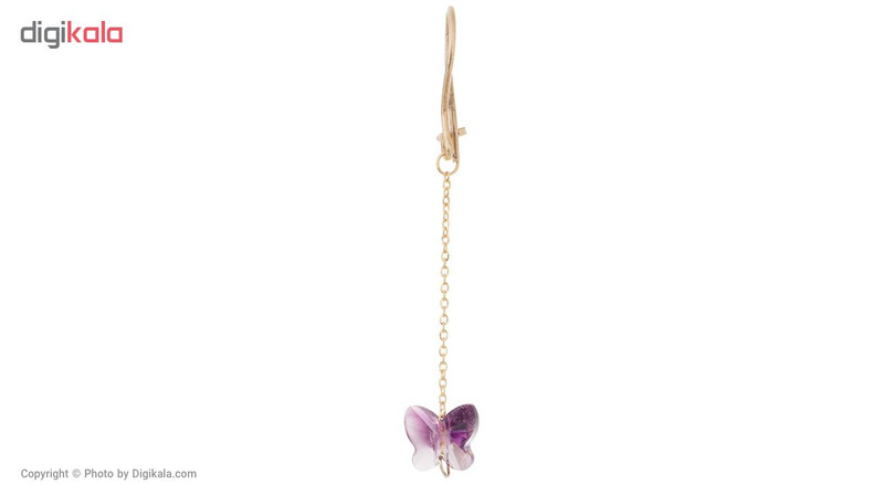 نیم ست طلا 18 عیار زنانه مایا ماهک مدل MS0389 پروانه صدف و سواروسکی