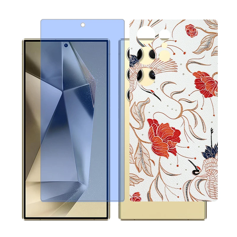 محافظ صفحه نمایش بلو کات گلس مدل Together مناسب برای گوشی موبایل سامسونگ Galaxy S24 Ultra به همراه برچسب پوششی پشت گوشی