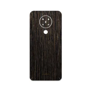MAHOOT Dark-Gold-Stripes-Wood Cover Sticker for Nokia 5.3