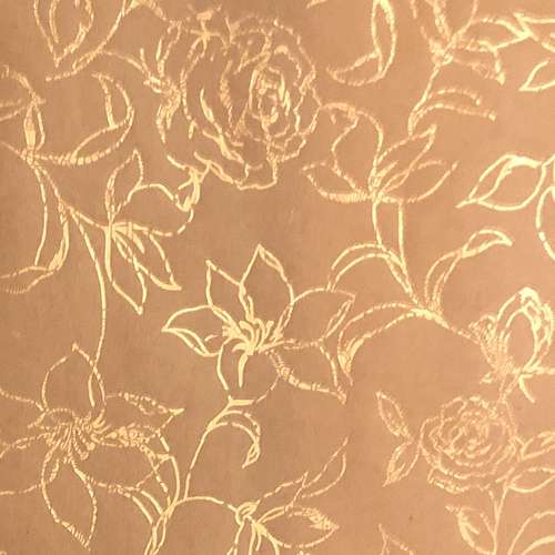 کاغذ کادو طرح  گل رز طلاکوب بسته 3 عددی