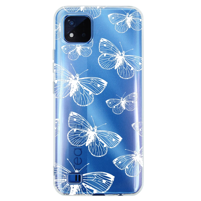 کاور مگافون طرح پروانه مدل C54-W مناسب برای گوشی موبایل ریلمی C11 2021