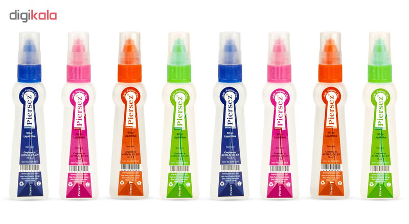 چسب مایع پییرسز کد PZB0101 حجم 50 گرم بسته 8 عددی