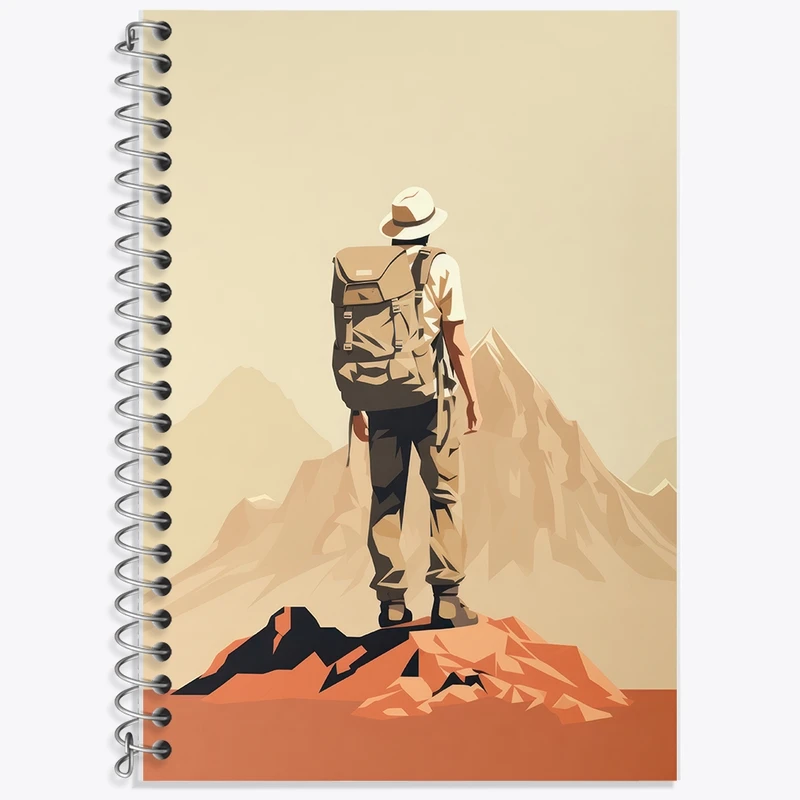 دفتر لغت 50 برگ خندالو طرح کوهنورد کد F2799