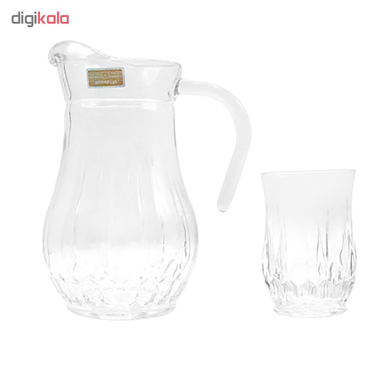 ست 7 پارچه پارچ و لیوان بلور و شیشه اصفهان مدل امپراطور 776