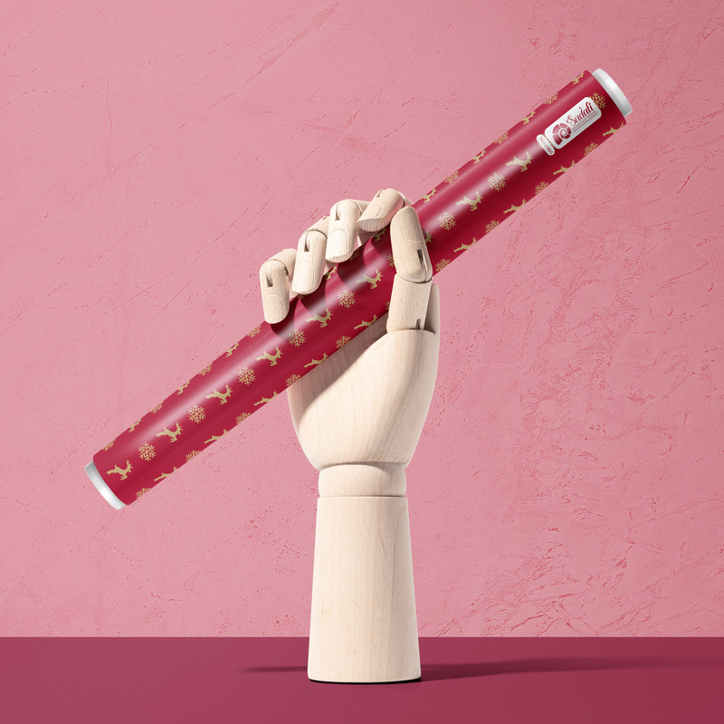 کاغذ کادو صدفی طرح کریسمس بسته 2 عددی