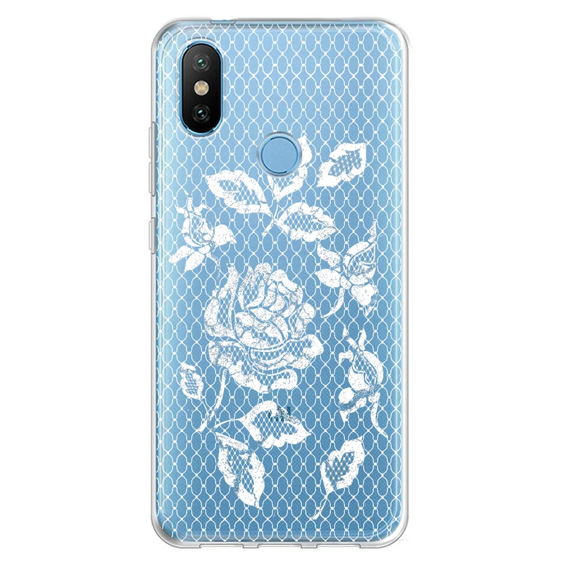 کاور مگافون طرح گل مدل C43-W مناسب برای گوشی موبایل شیائومی Redmi 6 Pro / Mi A2 Lite