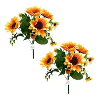 گل مصنوعی جُرجُرگل مدل بوته آفتابگردان کد 852 بسته دو عددی 