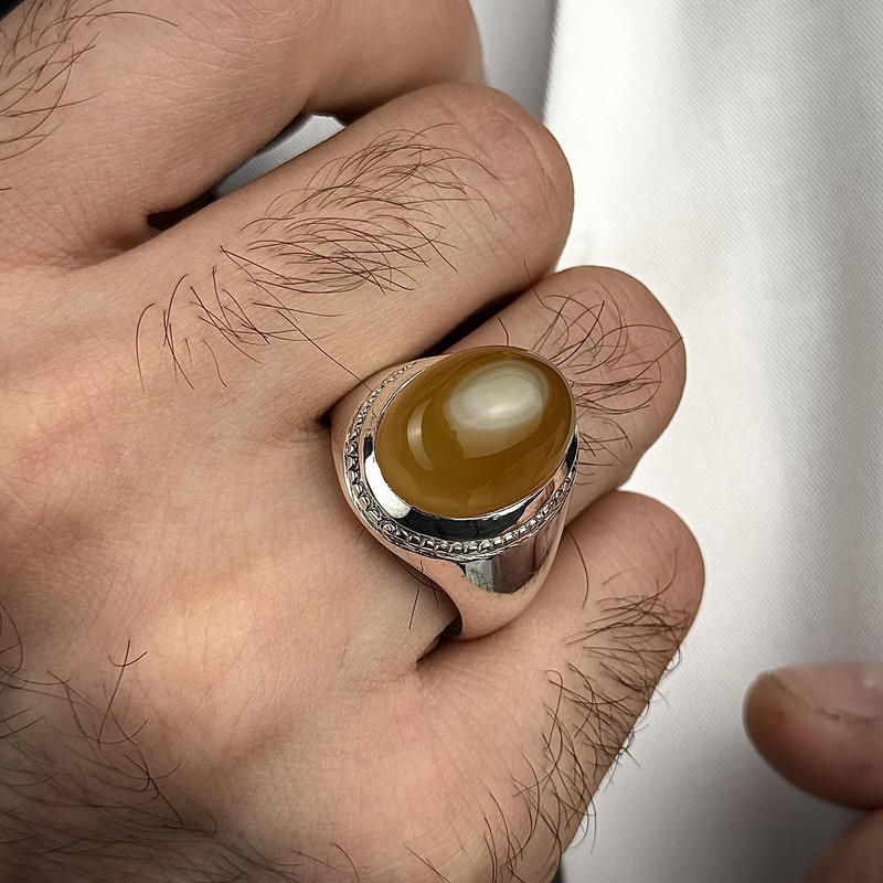 انگشتر نقره مردانه مدل رکاب فیلی دست ساز عقیق باباقوری کد AM_04404 انگشتر نقره مردانه مدل رکاب فیلی دست ساز عقیق باباقوری کد AM_04404